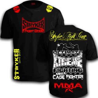 Stryker Fight Gear MMA T Shirt Ultimate Xtreme Fighting Cage Fighter 