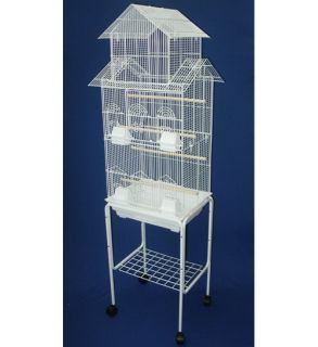 Pagoda Bird Cage with Stand Cockatiel Parakeet Lovebird