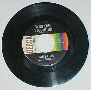 Vintage country 45 vinyl PATSY CLINE Crazy Decca 31317 Who Can I Count 
