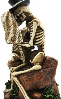 Love Rocks` Skeleton Wedding Statue / Cake Topper