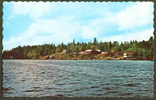 Dorvals Camp Kipawa Lake Laniel PQ Postcard 1963