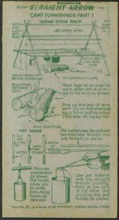 Straight Arrow Nabisco Card #13 Book 3 Camp Furnishings 1 1951