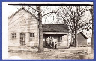 Mesecher Home Calamus Iowa People Identified on Back of Card Postcard 
