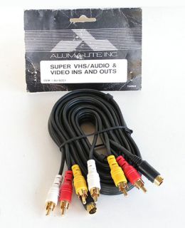 Aluma Lite Super VHS Hi 8 Video Audio Connecting Cables