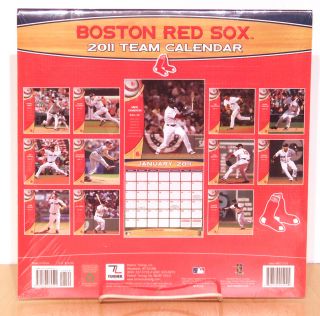 Brand New SEALED 2011 MLB Wall Calendar Boston Red Sox