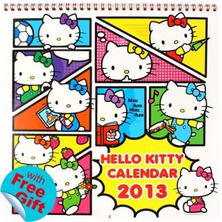    Hello Kitty Wall Calendar Plan 30 2 x 30 3 cm 11 9 x 11 9 w Stickers