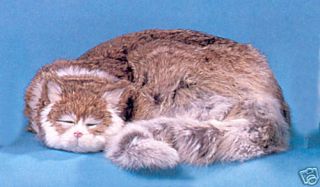 Lifesize Cat Plush Rabbit Fur Furry Animal Replica 334G