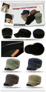   Mens Cotton Cadet Military Ball Cap Visor Hat Unisex Hats 507