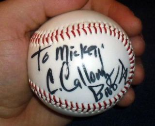 Hand Signed Entertainer Calloway Brooks Baseball w Cube w COA 161012 