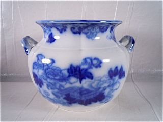 Royal Cauldon Candia Flow Blue Handled Jar