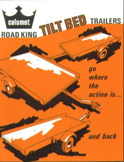 Calumet Road King Tilt Bed Trailer Catalog 1969