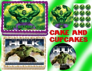   Hulk Cake Topper Cupcakes Edible Sugar Topper Paper Camo Tops