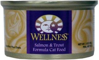 wellness canned cat food for adult cats salmon and trout formula pack 
