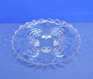 Cambridge Crystal Glass Caprice Clear Footed Cake Plate Torte Sandwich 