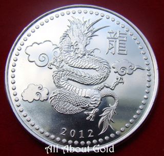   2012 Year of The Dragon 999 Chinese Lunar Calendar Proof Like
