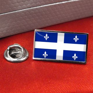 Quebec Province Canada Flag Lapel Pin Badge and Tiepin
