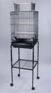 Canary Parakeet Cockatiel Lovebird Finch Bird Cage with Stand 16x16x58 