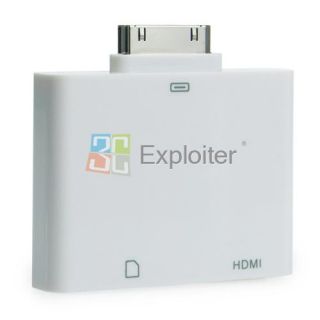 HDMI + SD Card Camera Reader Adapter Dock for iPad2/iPhone 4 4S/iPod 
