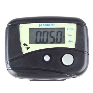 Black Accurate Walking Step Calorie Pedometer Counter