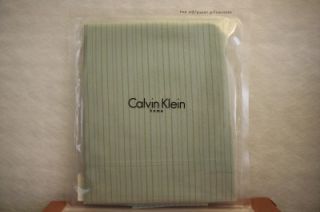 Calvin Klein Home Queen Pillowcases Solid Cotton Sateen Ocean Stripe 
