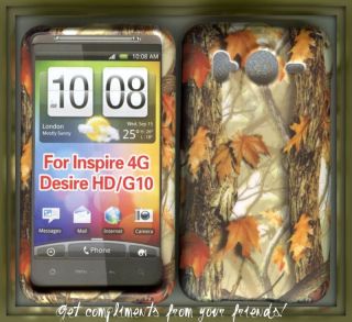 HTC Inspire 4G at T Hard Rubberized Cover Case Camo Yel