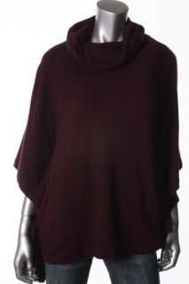 Capote New Purple Fleece Kimono Sleeve Cowl Neck Cape Sweatshirt M 
