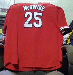 Sport Attack St. Louis Cardinals #25 MARK McGWIRE Red Stitched Jersey 