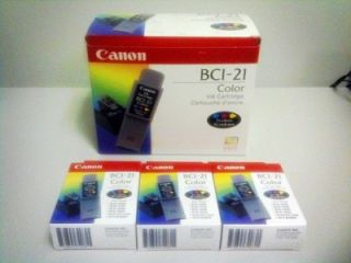 Canon Genuine BCI 21 Color Ink Cartridge Lot of 3 750845720815