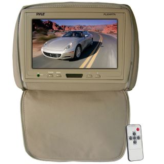 Pyle Car Stereo PL90HRTN New Tan Headrest with 9 inch TFT Monitor with 