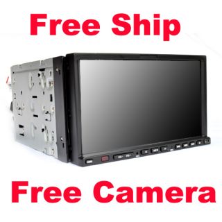 Double DIN Car Audio Stereo DVD Player TV Free Camera