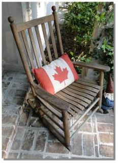 Candian Flag Pillow Maple Leaf Texture Canvas Thick Sturdy Toronto 