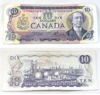 1971 ETP4597079 Canadian Bank of Canada $10 Dollar Bill Paper Money 