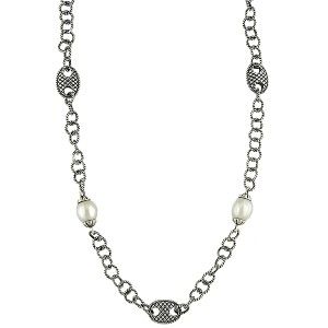 18kt Yellow Gold and Sterling Silver Pearl Long Wrap Necklace (36 