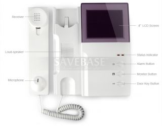   Phone Doorbell Intercom System with 4 Color TFT LCD IR Camera