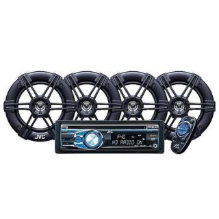 JVC Car Stereo HD Radio CD Receiver with 2 Pair of Speakers