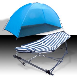 Beach Tent Sun Shade Portable Folding Hammock Pillow Bag Lounge 