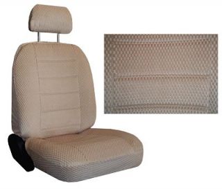 Seat Covers w Headrest Covers Durable Fabric Car Trucktan Beige 4 
