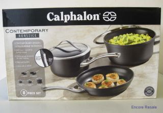 New Calphalon Contemporary Nonstick 8 Piece Cookware Set