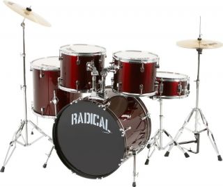 Cannon Percussion Radical 5 5 Piece Drum Set Wine Red