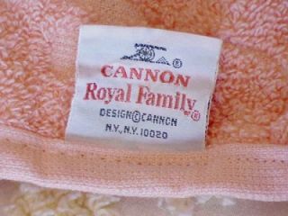 Butterfly Peach Cannon Royal Family Label Towels 2 Bath 2 Hand 