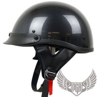 Carbon Fiber PGR Motorcycle Half Helmet Harley M Medium