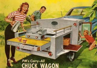 Chuck Wagon Tail Gate Camping Kitchen Plan Camp Trailer