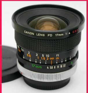 Rare Canon Lens FD 17mm 4 17 4 SSC Lens For Canon F 1 AE 1 Film Camera 