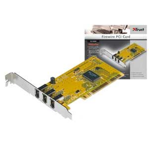 The Trust VI 2050 Firewire PCI Card creates Firewire connectivity on a 