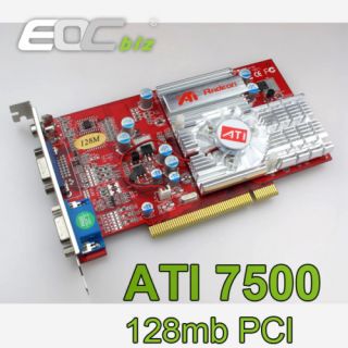 New Video Card Dual VGA ATI Radeon 7500 128 MB DDR PCI