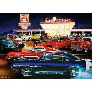   # 71208 1000 pc Jigsaw Puzzle   Saturday Night   Cars Drive in