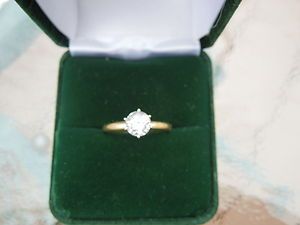 00 Carat Diamond Engagement Ring 18K Solid Yellow Gold