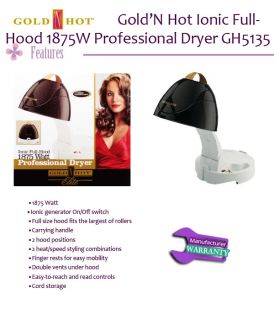   GH5135 Full Hood Hair Dryer 1875W Canada Seller Fast Shipping