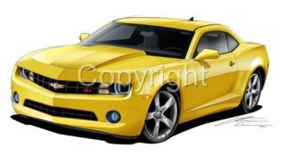 2010 Chevy Camaro RS Muscle Car Licensed T Shirt 4852