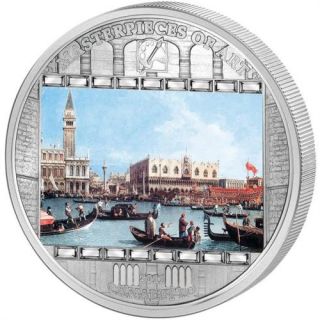   2011 20$ Masterpieces of Art Canaletto Coin Swarovsky Crystals
